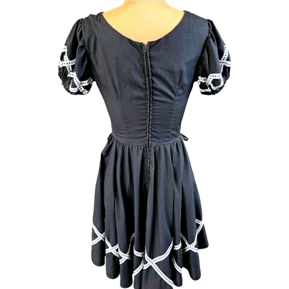 VINTAGE WESTERN FASHIONS 1950s-1960s fit & flare country dress - Picture 9 of 12